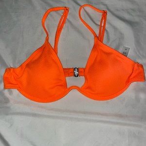 Orange Underwire Bikini Top